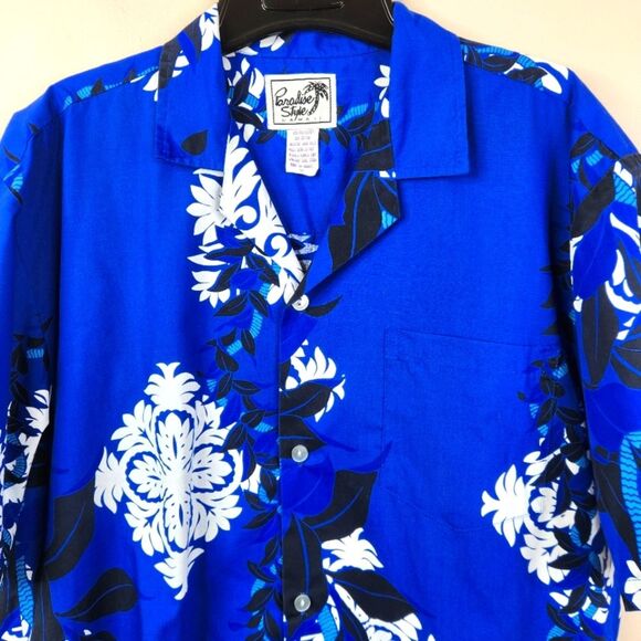 Vintage Paradise Style Hawaii Short Sleeve Button Down Shirt Made In Hawaii M - Picture 3 of 4